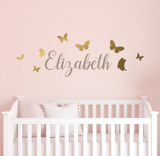 Butterfly Custom Name Decal